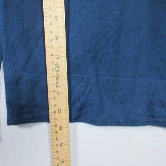 Club Monaco Womens 100% Merino Wool Sweater Top XS Luxury Blue Crew Neck 152 - Picture 8 of 9